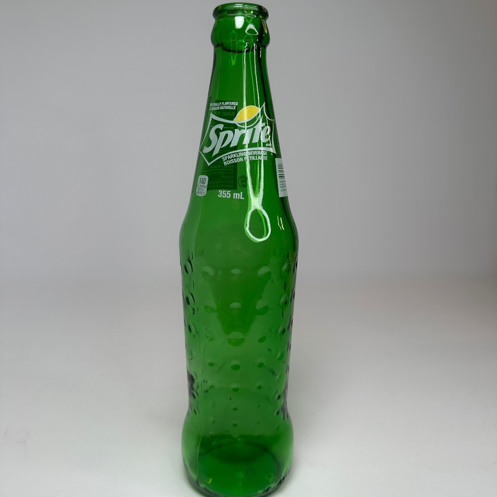 ✨2 for $20 Deal✨ Vintage Sprite Glass Bottle 355 mL Green Dimpled Soda Bottle - Picture 2 of 8